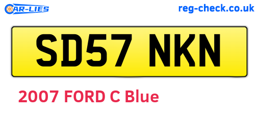 SD57NKN are the vehicle registration plates.