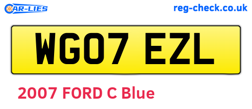 WG07EZL are the vehicle registration plates.