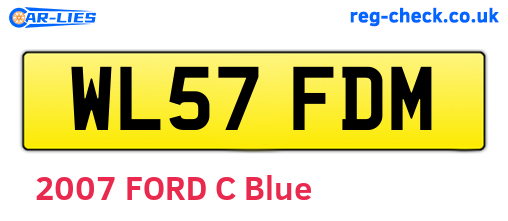 WL57FDM are the vehicle registration plates.
