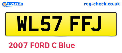 WL57FFJ are the vehicle registration plates.