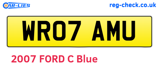 WR07AMU are the vehicle registration plates.