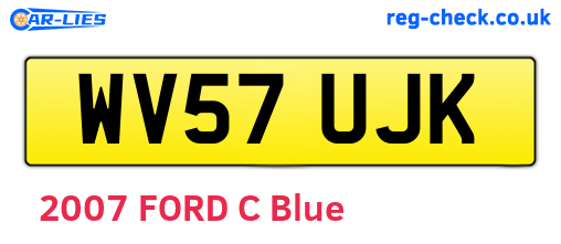 WV57UJK are the vehicle registration plates.