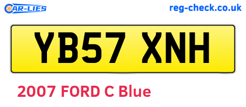 YB57XNH are the vehicle registration plates.
