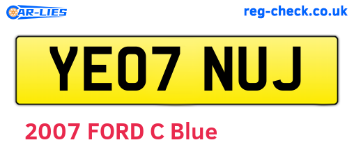 YE07NUJ are the vehicle registration plates.