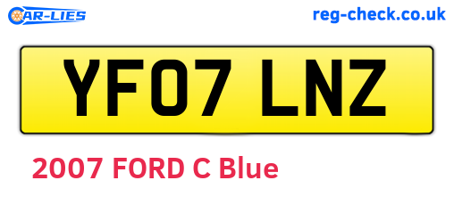 YF07LNZ are the vehicle registration plates.