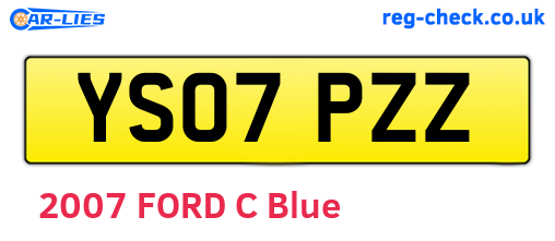 YS07PZZ are the vehicle registration plates.