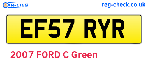 EF57RYR are the vehicle registration plates.