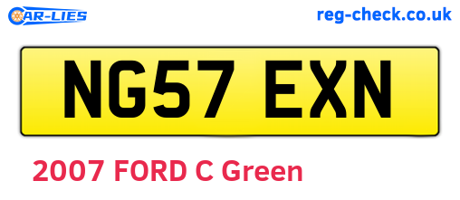 NG57EXN are the vehicle registration plates.