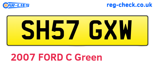 SH57GXW are the vehicle registration plates.