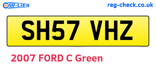 SH57VHZ are the vehicle registration plates.