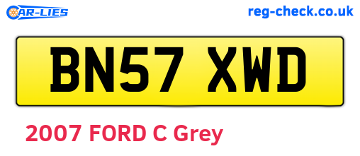 BN57XWD are the vehicle registration plates.