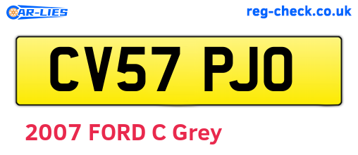 CV57PJO are the vehicle registration plates.
