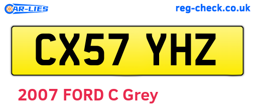CX57YHZ are the vehicle registration plates.