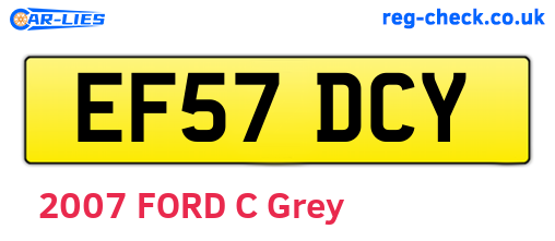 EF57DCY are the vehicle registration plates.