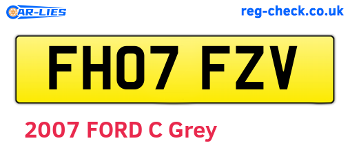 FH07FZV are the vehicle registration plates.