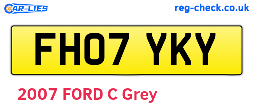 FH07YKY are the vehicle registration plates.