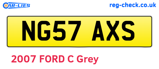 NG57AXS are the vehicle registration plates.