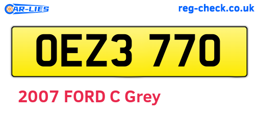 OEZ3770 are the vehicle registration plates.