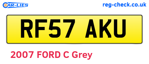RF57AKU are the vehicle registration plates.