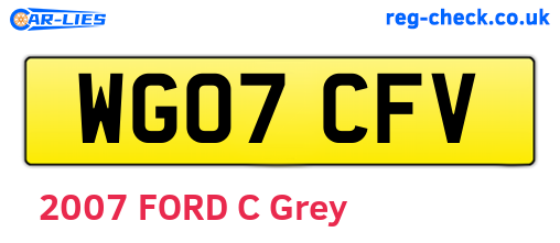WG07CFV are the vehicle registration plates.