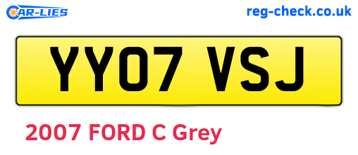 YY07VSJ are the vehicle registration plates.