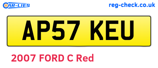 AP57KEU are the vehicle registration plates.