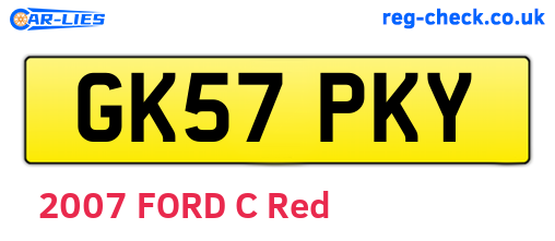 GK57PKY are the vehicle registration plates.