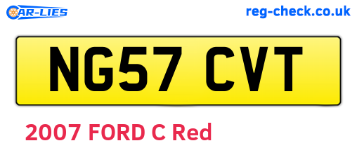NG57CVT are the vehicle registration plates.