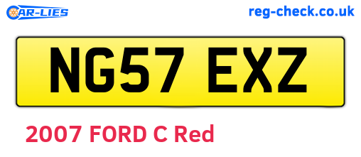 NG57EXZ are the vehicle registration plates.