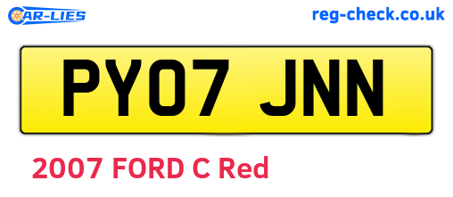 PY07JNN are the vehicle registration plates.