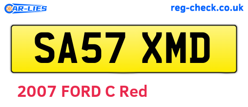 SA57XMD are the vehicle registration plates.