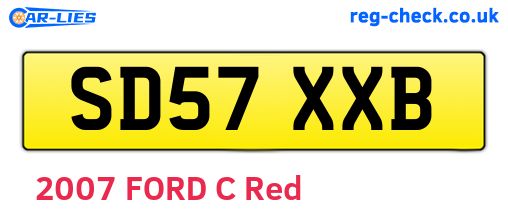 SD57XXB are the vehicle registration plates.