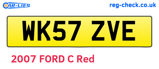 WK57ZVE are the vehicle registration plates.
