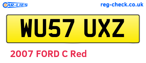 WU57UXZ are the vehicle registration plates.
