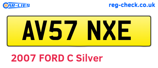 AV57NXE are the vehicle registration plates.