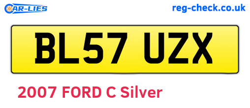 BL57UZX are the vehicle registration plates.