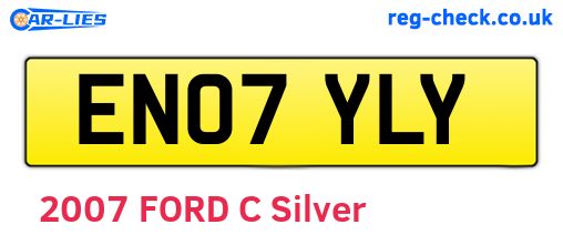 EN07YLY are the vehicle registration plates.