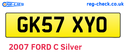 GK57XYO are the vehicle registration plates.