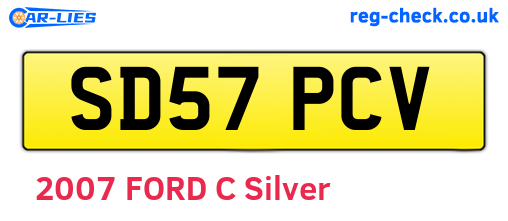 SD57PCV are the vehicle registration plates.
