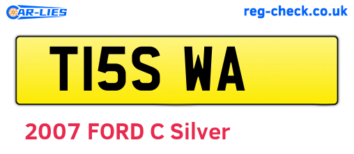 T15SWA are the vehicle registration plates.