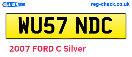 WU57NDC are the vehicle registration plates.
