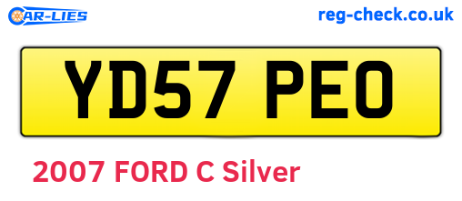 YD57PEO are the vehicle registration plates.