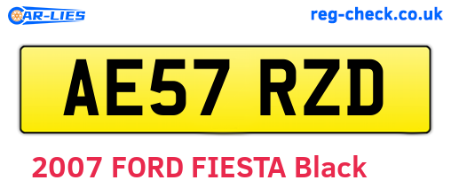 AE57RZD are the vehicle registration plates.