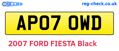 AP07OWD are the vehicle registration plates.