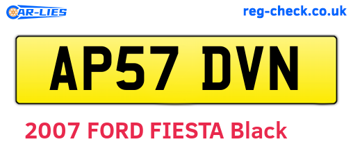 AP57DVN are the vehicle registration plates.