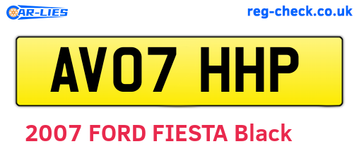 AV07HHP are the vehicle registration plates.