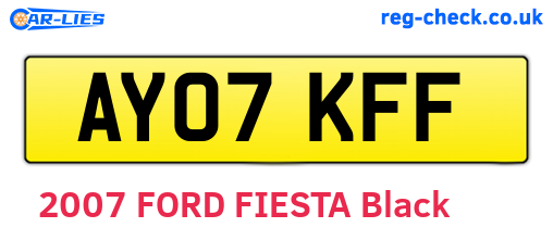 AY07KFF are the vehicle registration plates.