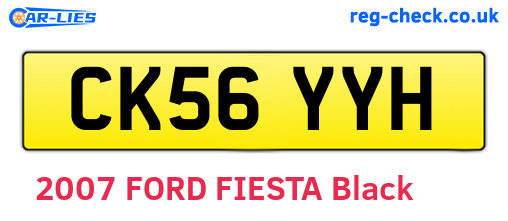 CK56YYH are the vehicle registration plates.