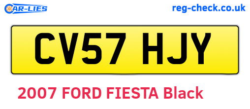 CV57HJY are the vehicle registration plates.