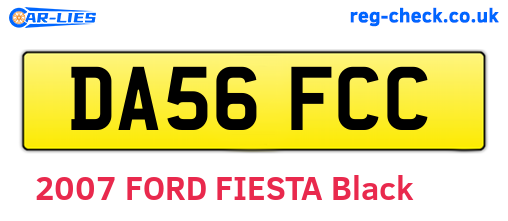 DA56FCC are the vehicle registration plates.
